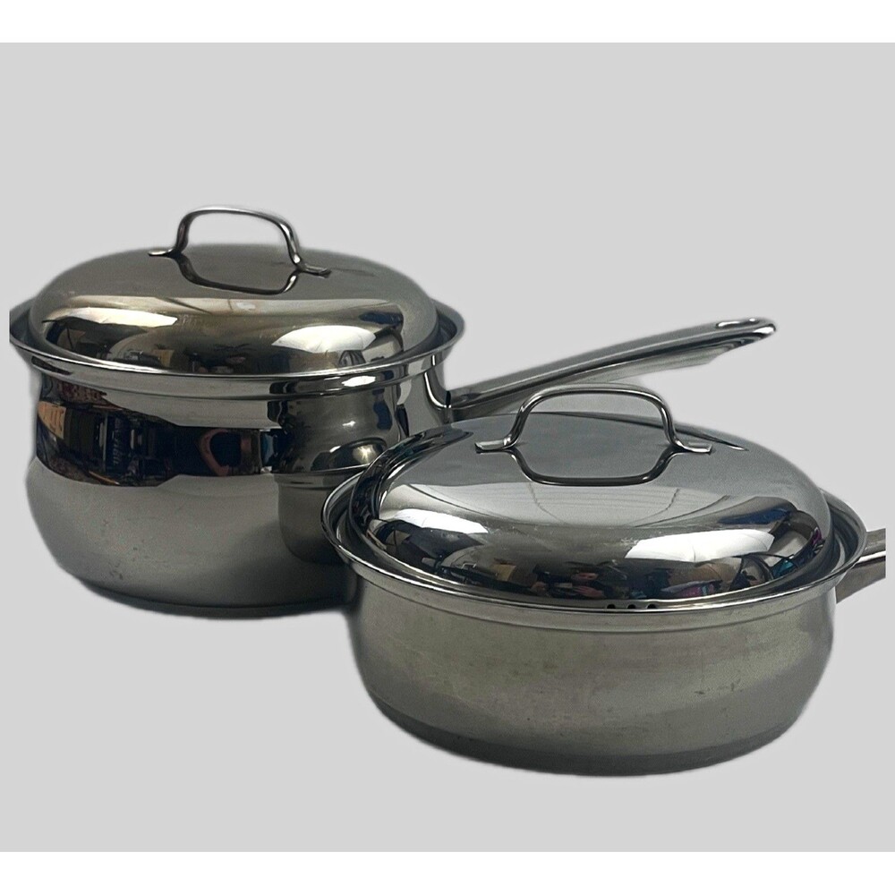Belgique Made in Belgium 4-Piece 3.5 Qt & 8 In. Stainless Steel Saucepan w/ Lids